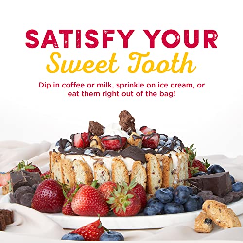 Cooper Street - Twice-Baked Crispy Cookies Variety Pack, Italian Biscotti/Chocolate Chip Cookies Alternative: Brownie Chocolate Crunch, Orange Cranberry, Blueberry Lemon & Cherry White Chunk - Value Pack - 18 Oz Each #TOP4