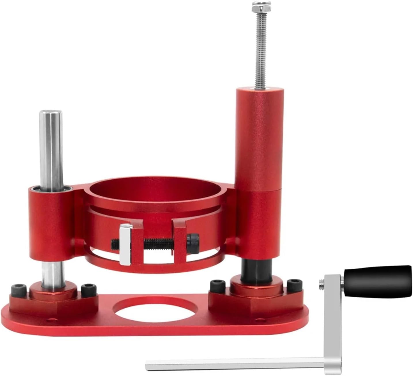 1-3 generations Plate Lift Base for Router Lift for 65mm Diameter Motors Wood Router Working Benches DIY Tools Woodworking Tool(Set A(Red))