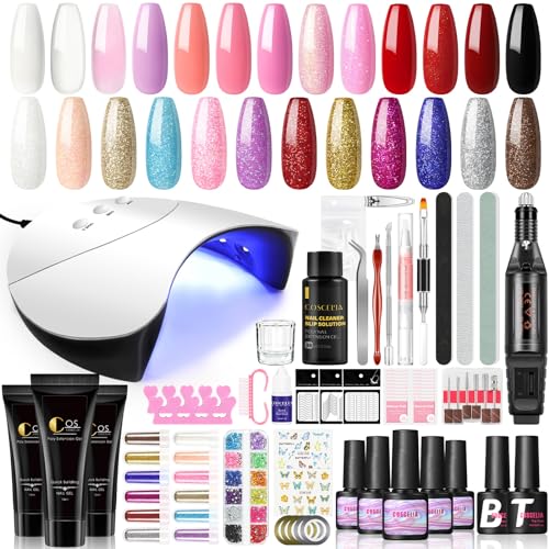Vishine Classic Grey Gel-Nagellack Set – 6 Grautöne Mit Glitzer, Soak Off Gel Für LED/UV-Lampe