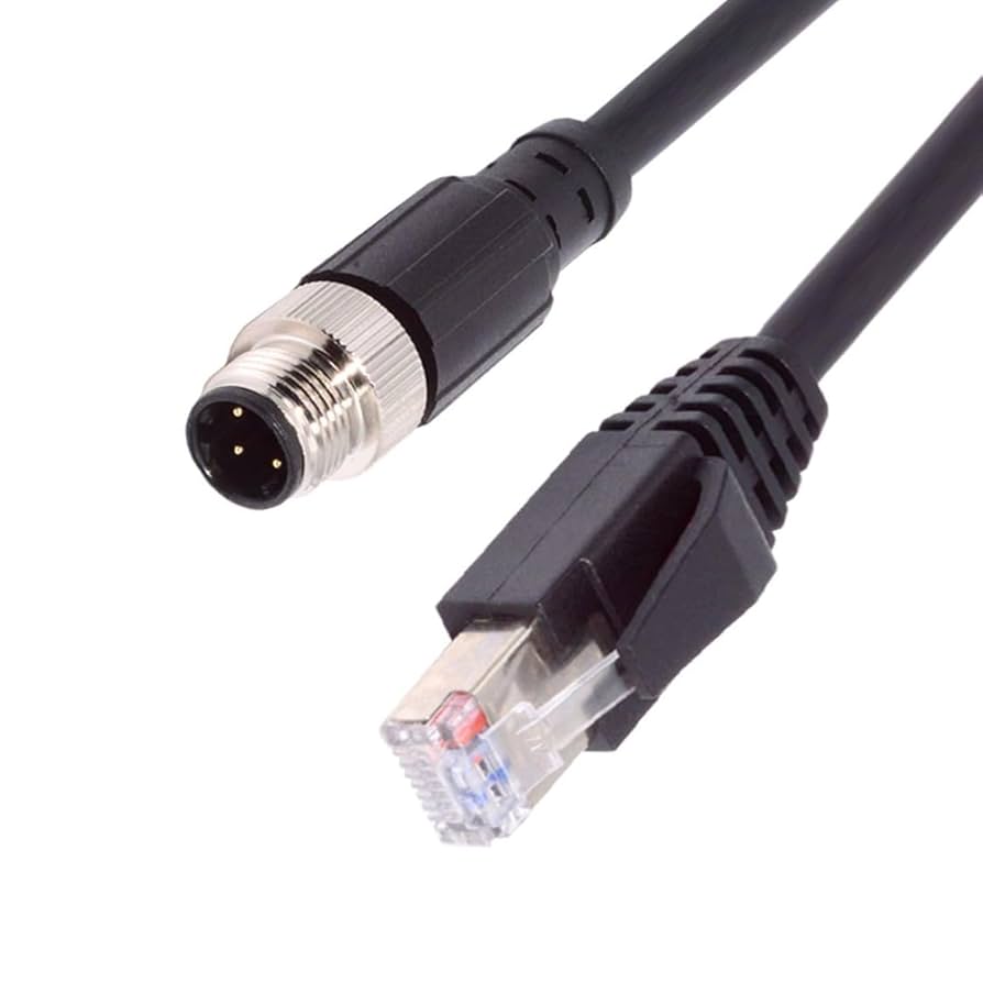 DD様 Amazon.com: CERRXIAN M12 to RJ45 Ethernet Cable, M12 4 Pin D