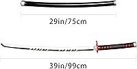 Vista 101 de SV Anime Demon Slayer Sword Katana 41 Inch Decorative Collectible Gift Cosplay Sword，Various Styles Available