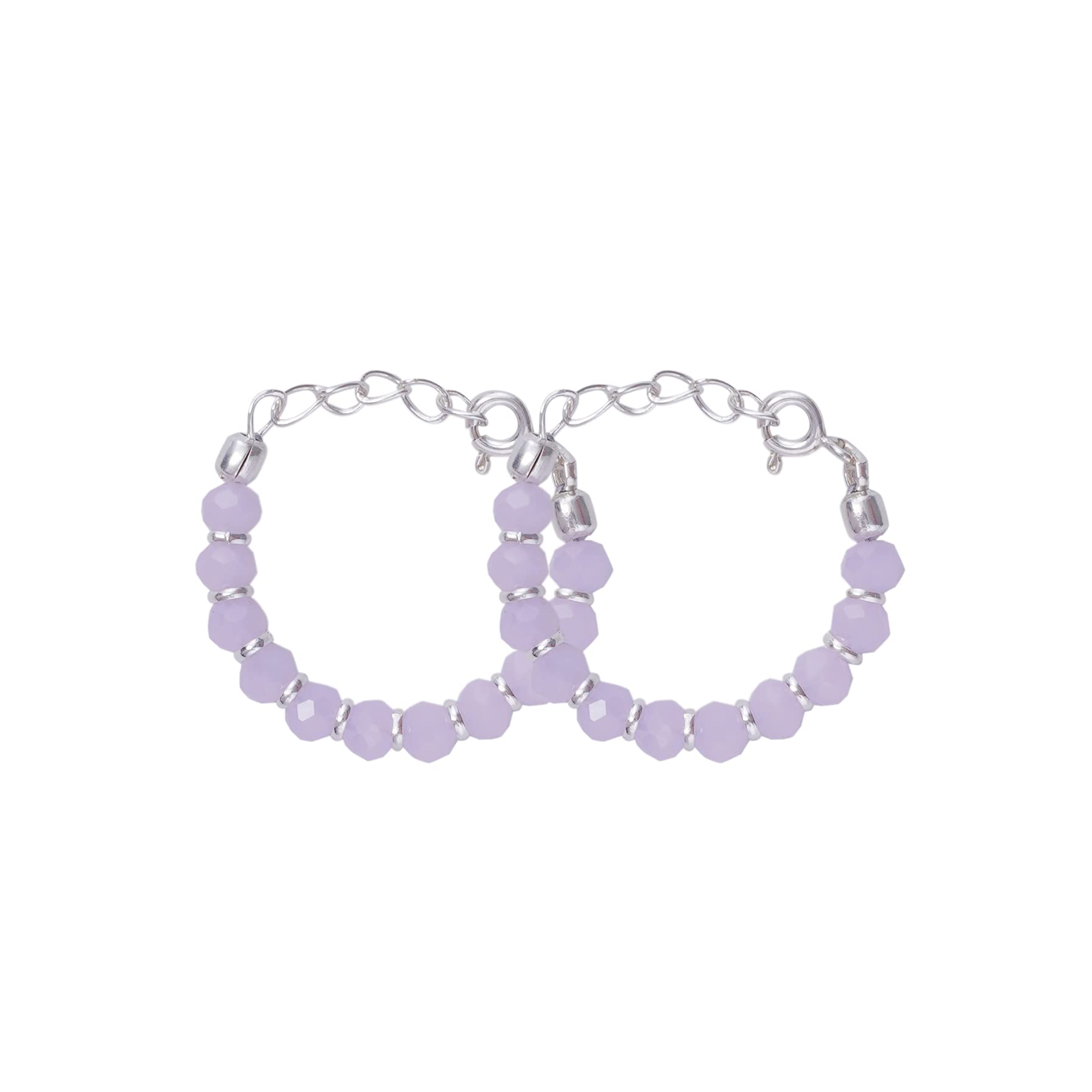 DHRUVS COLLECTION Exclusive Pair of 925 Pure Silver Nazariya Bracelet/Kangan/Kade/Bangle For Lord Krishna/Ladoo Gopal/Radha Rani For Hands and Legs (Size - 6 to 10, Purple) (B09CMLVWFN) Amazon Price History, Amazon Price Tracker