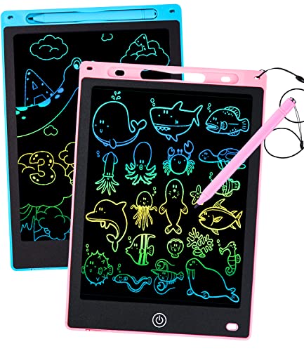 2 Pack Tablette Dessin Enfants, 10 Pouces Tablette Dessin LCD Magique,Doodle Pad avec Bouton...