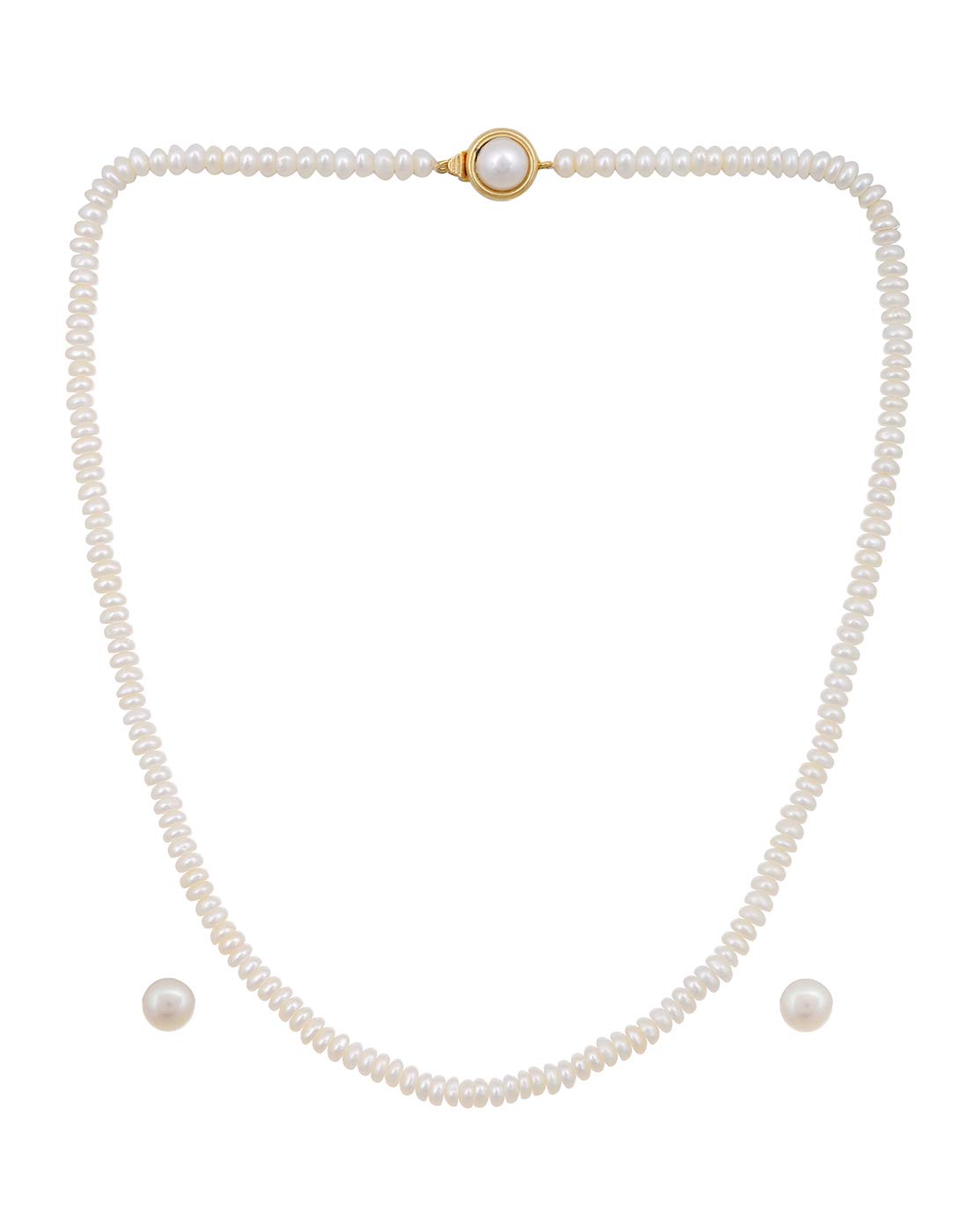 Natural Fresh Water White Pearls Necklace Chain for Women-image-24