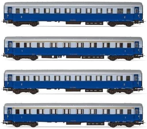 MODELLINO en Scala COMPATIBILE CON FS 4 Unidades TRENO Azzurro EPOCA IIIb 187 RIVAROSSI HR4324