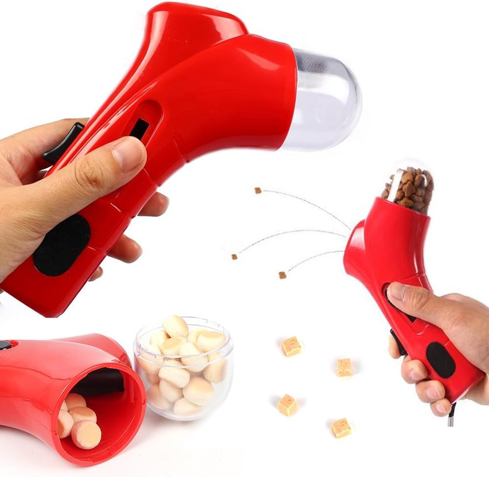 Automatic Dog Treat Launcher – Interactive Pet Food Dispenser & Snack Catapult for Puppy Training, Lightweight Ball Thrower for Dogs & Cats