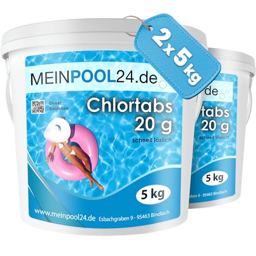 10 kg (2 x 5 kg) CHLORTABS CHLOR TABS 20 g CHLORTABLETTEN SCHNELLLÖSLICH...