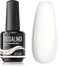 ROSALIND Milky White Nail Gel, Nail Extension Gel 15ml Builder Milky White Gel, Poly Nail Gel Construction Nail Quick Mold Finger UV LED Thickening Gel for Acrylic Nails, Nail Art