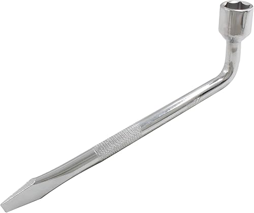 Miniatura 9 de Llave de neumático de repuesto para automóvil de 0.827 in, llave de neumático resistente, herramienta de reparación en forma de L con zócalo de