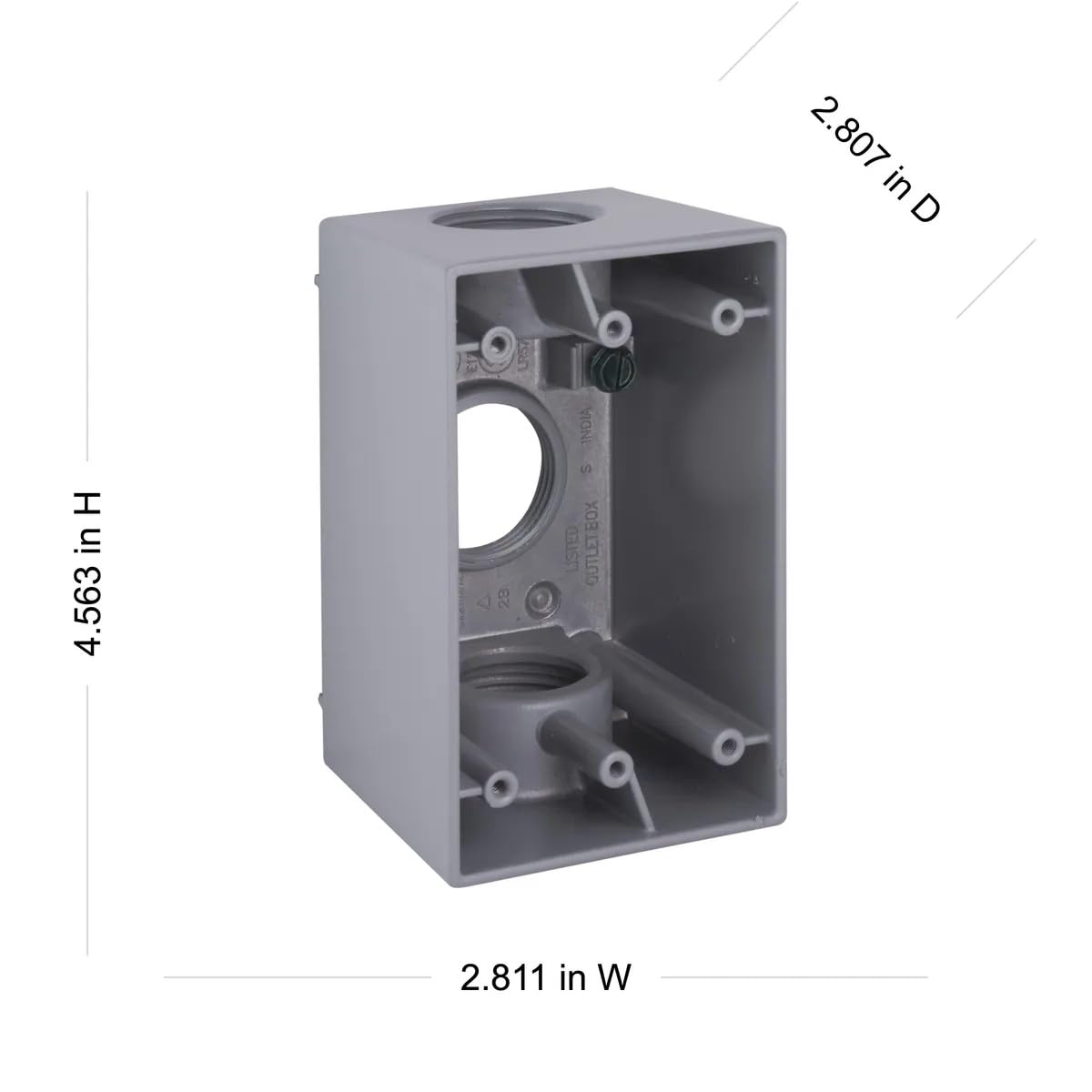 Bell 5387-0 Weatherproof Box, 1 In Hub, 3Inlet - Electrical Outlet