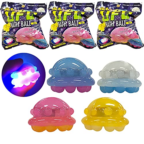 サンタン 光る UFO バスボール 3個セット レインボー シリーズ 入浴剤 全4種類