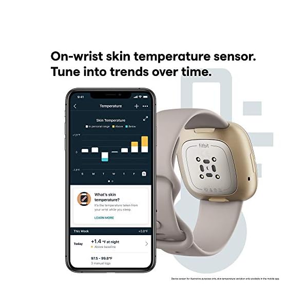 Fitbit-Sense-Advanced-Smartwatch-with-Tools-for-Heart-Health-Stress-Management-Skin-Temperature-Trends-WhiteGold-One-Size-S-L-Bands-Included Fitbit Sense Advanced Smartwatch with Tools for Heart Health, Stress Management & Skin Temperature Trends, White/Gold, One Size (S & L Bands Included)