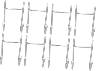 8pcs Double S-Shaped Hook Bath Towel Hook Over The Door Hanger Stainless Steel Hook Metal Clothes Rack Heavy Duty Entryway Coat Hanger S Hooks Heavy Duty Heavy Duty Hooks Cups Hook