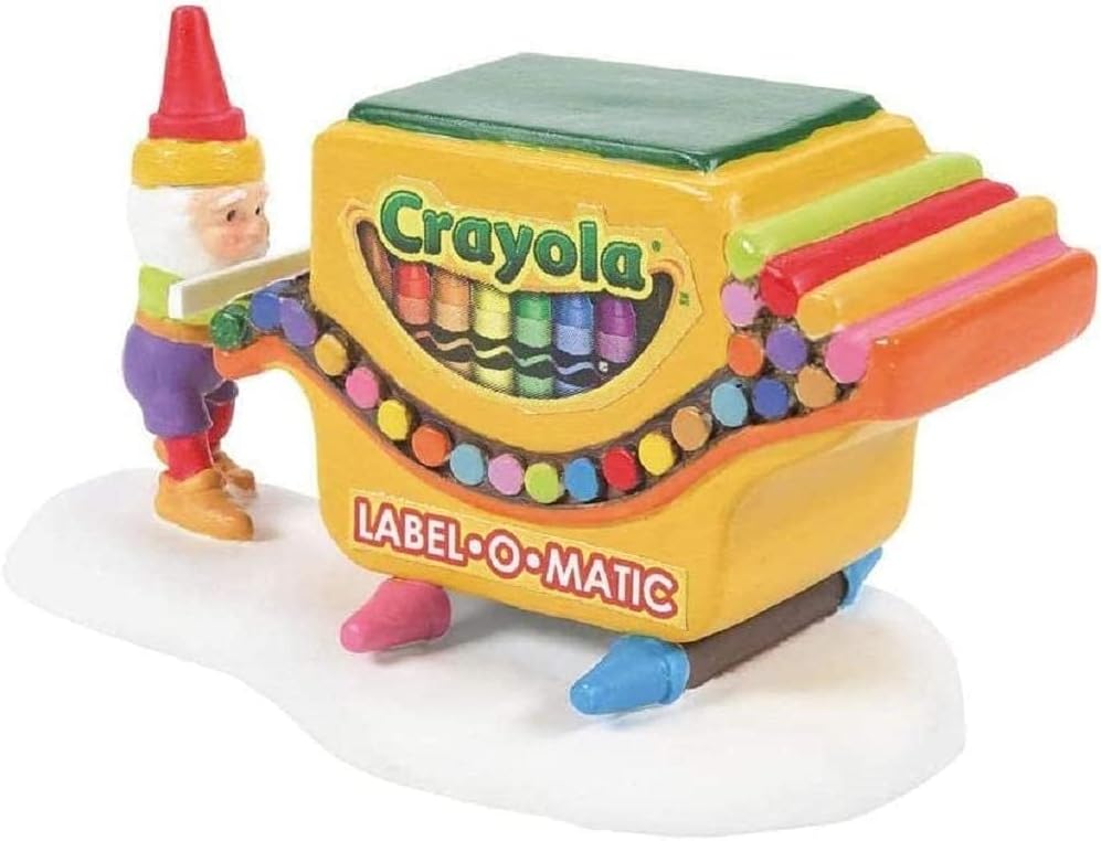 North Pole Crayola Village Accessories That's a Wrap Figurine, 2 Inch, Multicolor