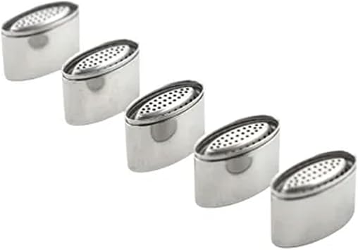 Premium Dosing Capsules for Xmax Starry, Spirit by Storm and Sapphire+ Vaporizers, 1 or 5-Pack, Stainless Steel, 5-pack includes Holder Tube, Dry Herb Vaporizer Compatible.