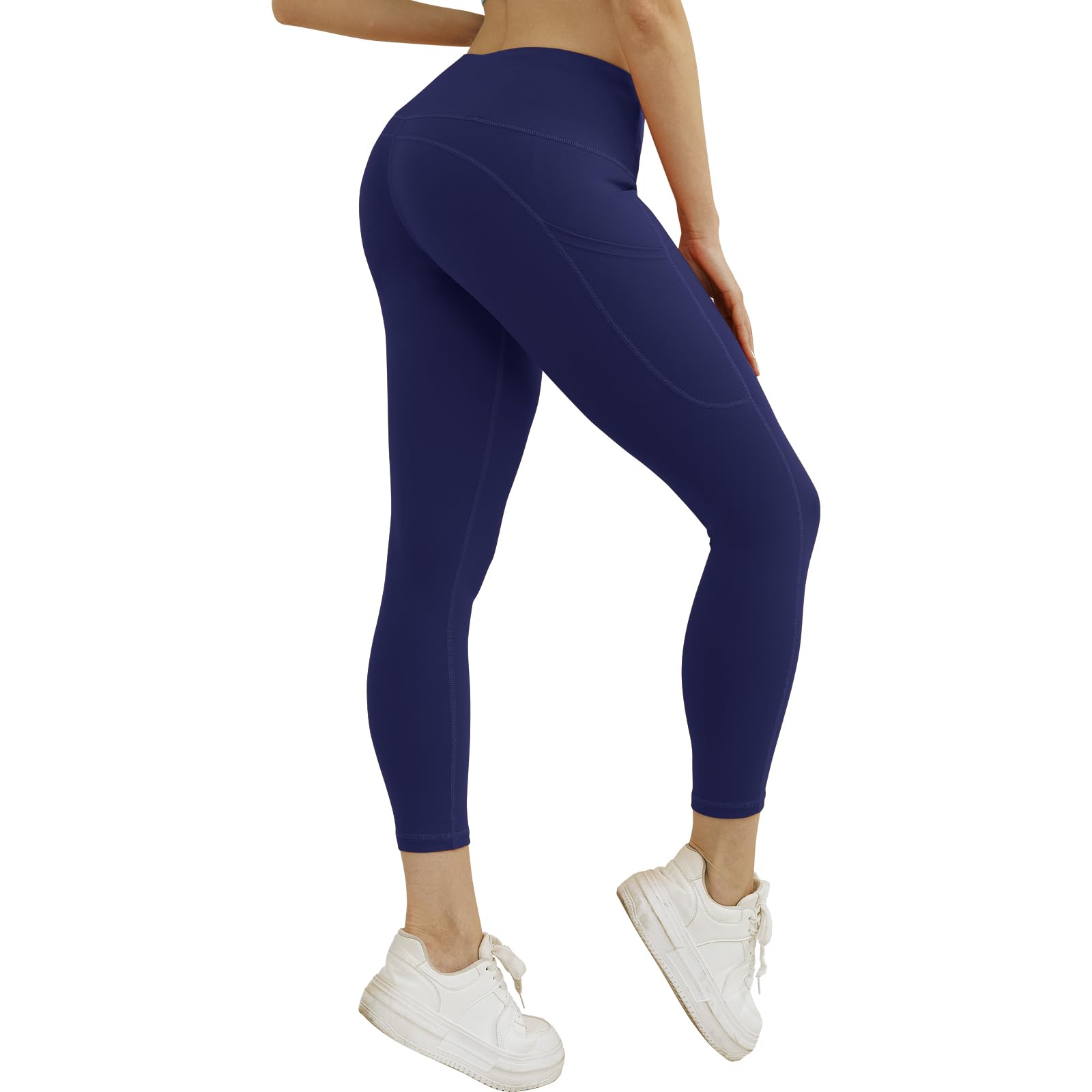 Match Pantalon de yoga actif taille haute avec poches pour femme - Contrôle du ventre - Legging doux et soyeux