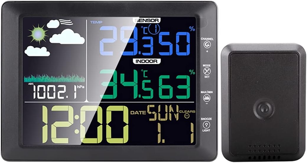 Wireless Weather Station Digital Colorful Weather Forecast Clock With