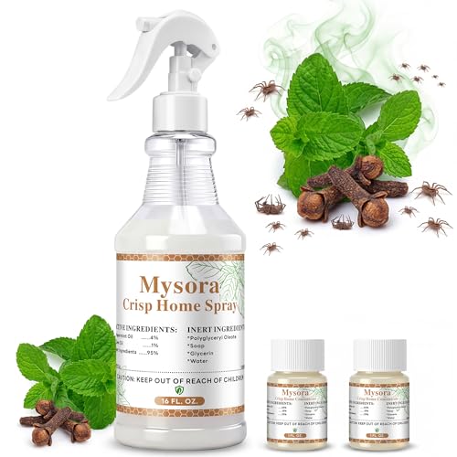Image of 16 fl oz Peppermint Oil Spider Repellent Spray with 2 Pcs 1 fl oz Concentrate, Natural Indoor & Outdoor Bug Control, Spider Spray for Ants, Roaches, Insects, Extra-Strong Plant Based Repellent