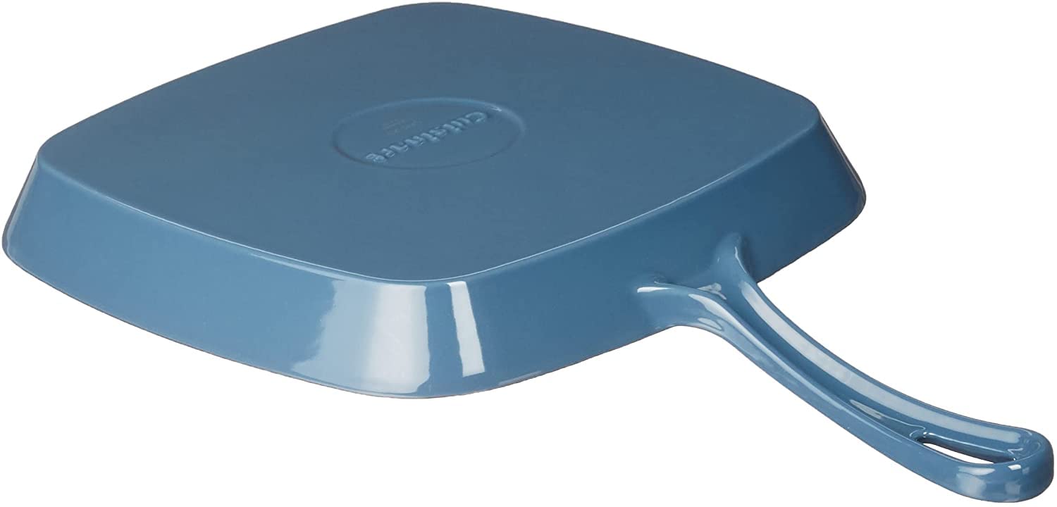 Cuisinart Chef classique en fonte émaillée 9–1/10,2 cm Grill Carré 9-1/4-Inch Provencal Blue