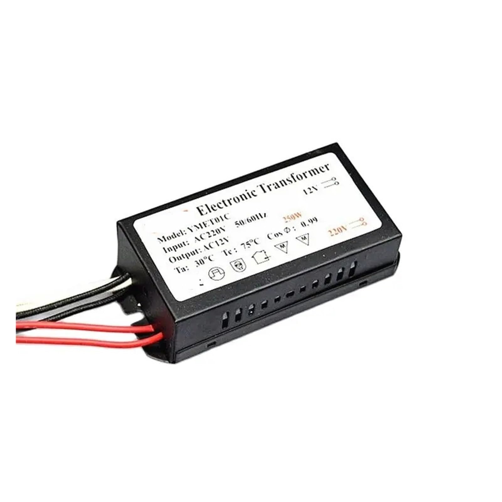 transformateur électronique Transformateur électronique AC110V AC220V for Lampes halogènes G4 Convertisseur d'alimentation de Pilote de Lampe 20-250W avec Sortie AC12V(110V 105W)