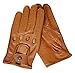 WASPRO Genuine Leather Gloves, Pure Leather Fashion Gloves, Lambskin Leather Gloves, Leather Motorcycle Gloves, Knuckle Fit Gloves (Tan, X-Large)