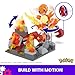 MEGA Pokémon Building Toys Set Charmander’s Fire-Type Spin with 81 Pieces, 1 Poseable Character and Motion, for Kids