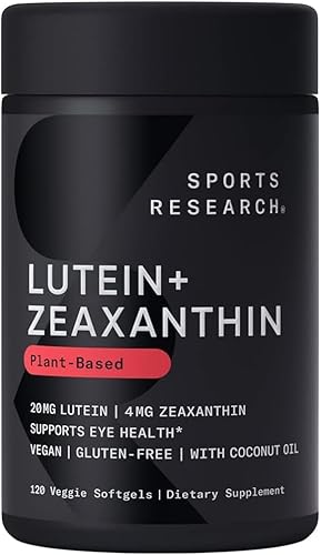 image for Sports Research® Lutein and Zeaxanthin Capsules - Eye Health Support 