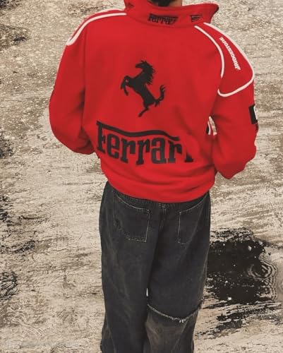 Image of EXOTIX Red F1 Speed Printed Jacket | Motorsport & Streetwear Fusion