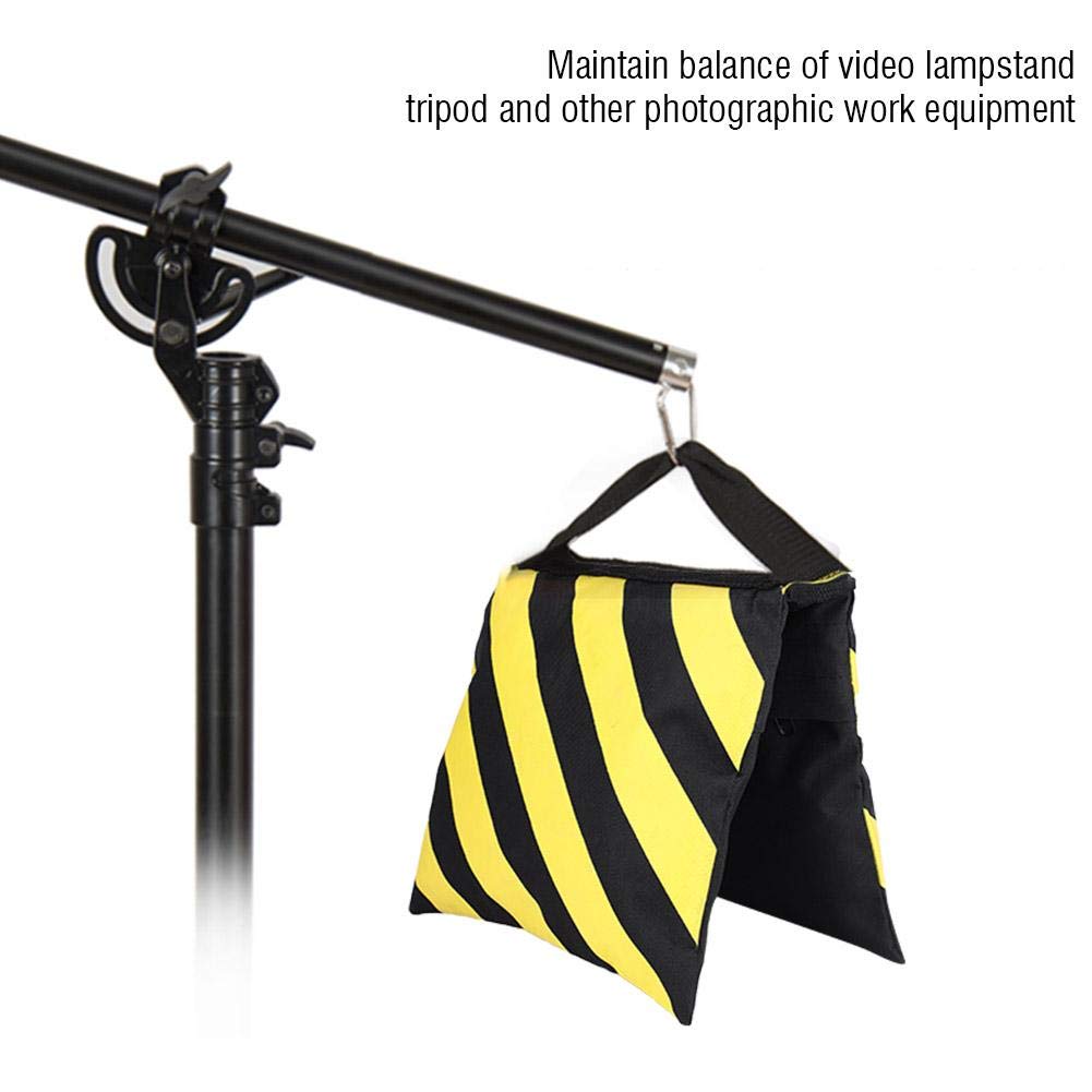 Topiky Bolsa de para fotografía, balanza de Tiro Profesional de Rayas Amarillas y Negras Bolsa de Bolsa de Peso para Estudio fotográfico Soporte de luz de Video Trípode Película de Escenario