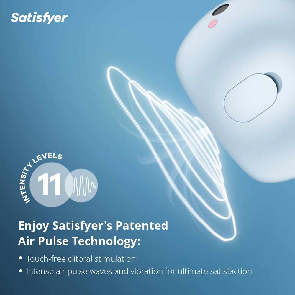 Satisfyer Mochi Vibrador de ondas de presión | Mini estimulador de clítoris con 2 motores | Pulso de aire y vibración | Resistente al agua IPX7 | Silicona | Compacto | Para el clítoris
