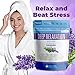 Deep Relaxation Bath Salt 32 Ounces Epsom Salt with Natural Lavender Essential Oil Plus Vitamin C in BPA Free Pouch with Easy Press-Lock Seal