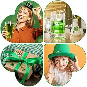 80pcsstpatricksdaytattoosdecorationsaccessories12sheetsshamrocktemporarytattoostickersforkidswomenirishstpatricksdayparadeandfavorspartydecorations Urban Country Home Decor 80pcs st patricks day tattoos decorations accessories 12 sheets shamrock temporary tattoo stickers for kids women irish st patricks day parade and favors party decorations urban country home decor
