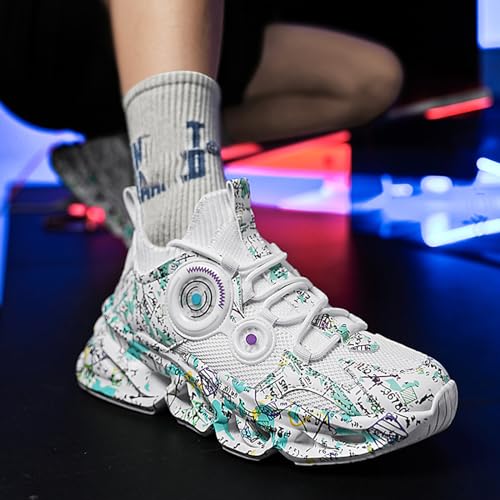 Men's Running Shoes - White - US Men's Sizes - Maximum Cushioning - Athletic Sports Shoes3