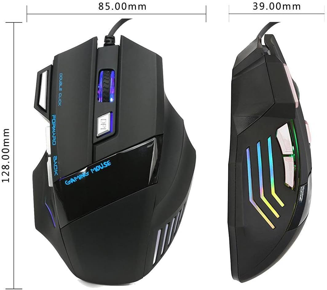 Gaming Mouse Compatible for Bloody A70 4000DPI USB Optical Gaming Mouse Colorful Glare Wired Mice