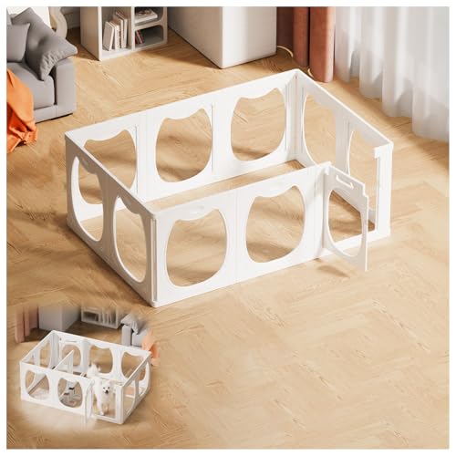 LZTET Recinto per Cani,Animali Domestici,Box Portatile Cani E Cuccioli,Adatto L'Esercizio Il Gioco,Antiscivolo,Facile da Montare Smontare,Ideale Cani,Gatti,Cuccioli Conigli(150 * 100cm,White)
