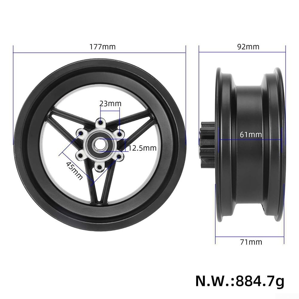 Electric Scooter Brushless Motor Hub For 11 Inch Front Or Rear Drive, Wheel Hub For Electric Scooter 11