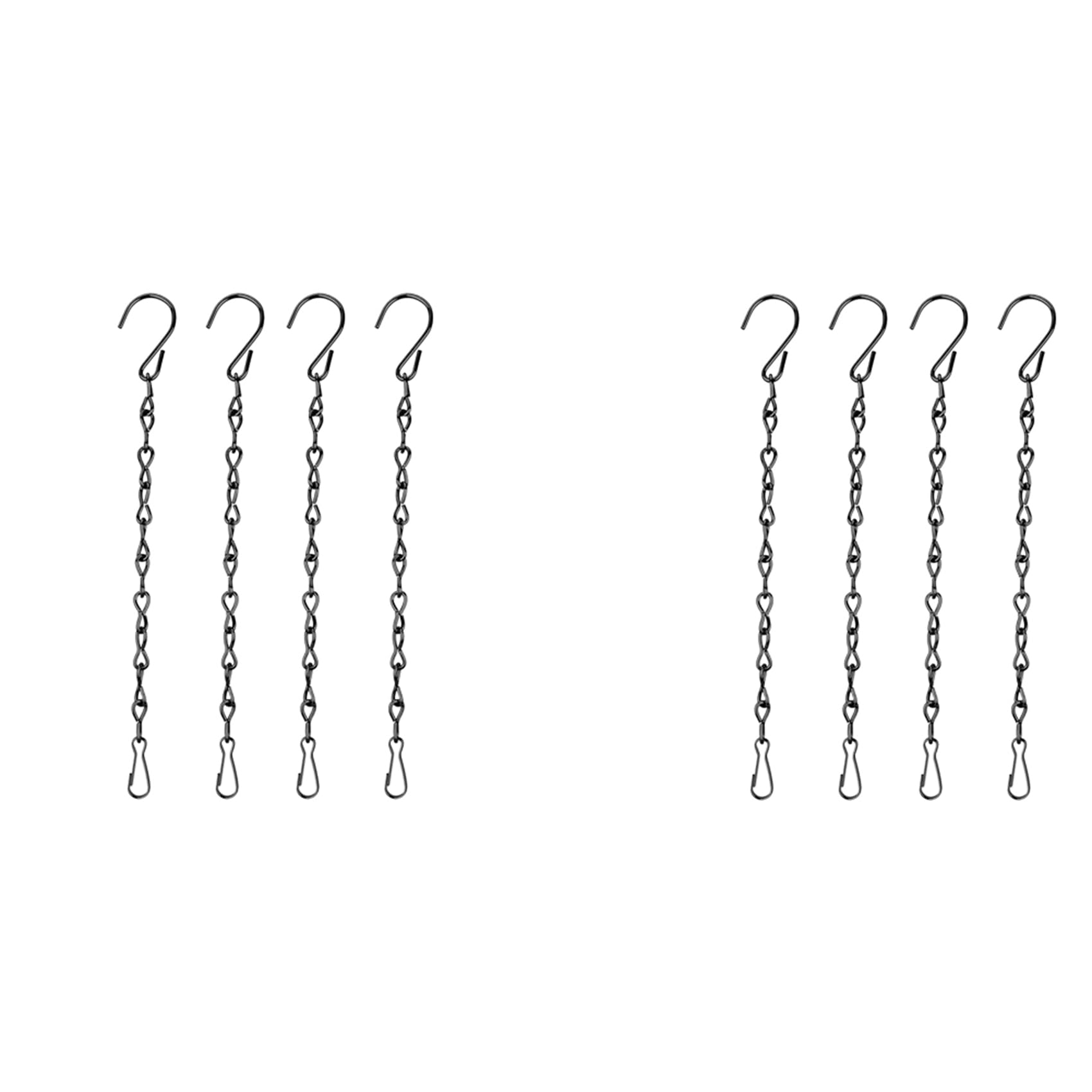 Vjsujehgy 8X Hanging Plant Chain, Black Chain for Hanging Bird Feeders Lanterns Baskets Billboards Wind Chimes Ornaments