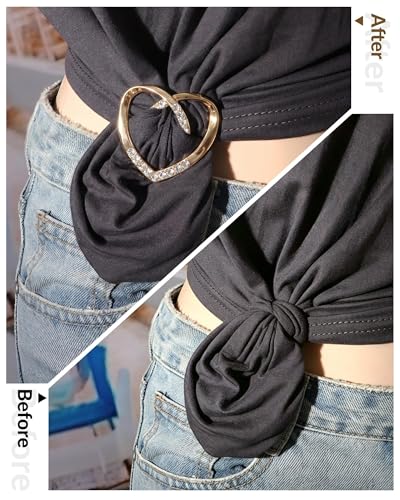 Image of 4PCS Scarf Ring Clips for Women Shirt Clips to Tighten Fashion Accessories