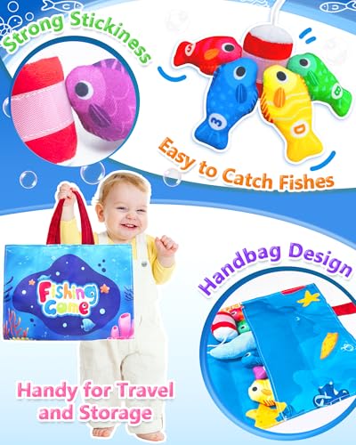 Montessori Toys for 1 Year Old, Toddler Fishing Game with Stacking Cups, Learning Educational Toys for 1 2 Year Old Boy Girl Birthday Gifts, Baby Toy 12-18 Months, Sensory Sorting Toy for Toddlers 1-3 - Image 5