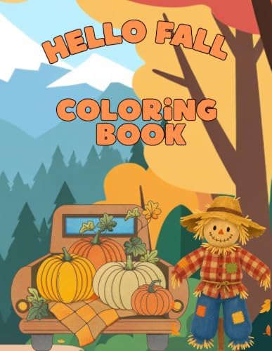 Amazon.co.jp: Hello Fall Coloring Book: Fall Coloring Book: Bold and ...