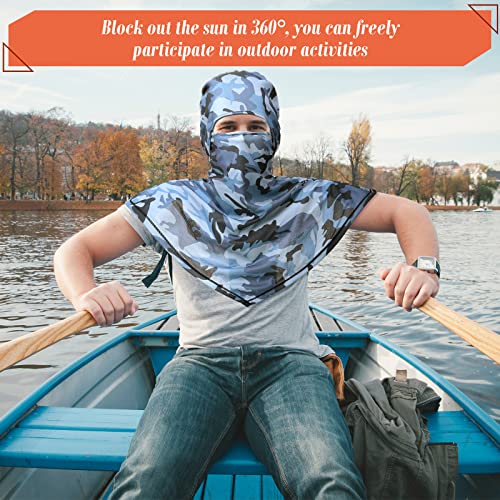 Image of Geyoga 4 Piece Balaclava Face Mask Breathable Men Women Long Neck Cover Summer Balaclava Sun Protection for Motorcycle