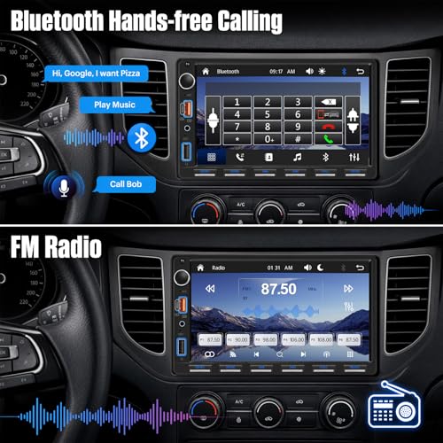 Double Din Wireless CarPlay Android Auto Car Stereo 7 Inch Touch Screen by SIXTOP - Used condition - Image 5