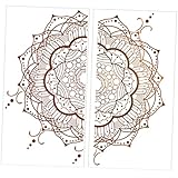 FRCOLOR 2個入り マンダラ柄 剥がして貼れるウォールステッカー 取り外し可能 防水 自粘性 リビングルーム ヨガルーム 壁 窓用 花模様 デカール