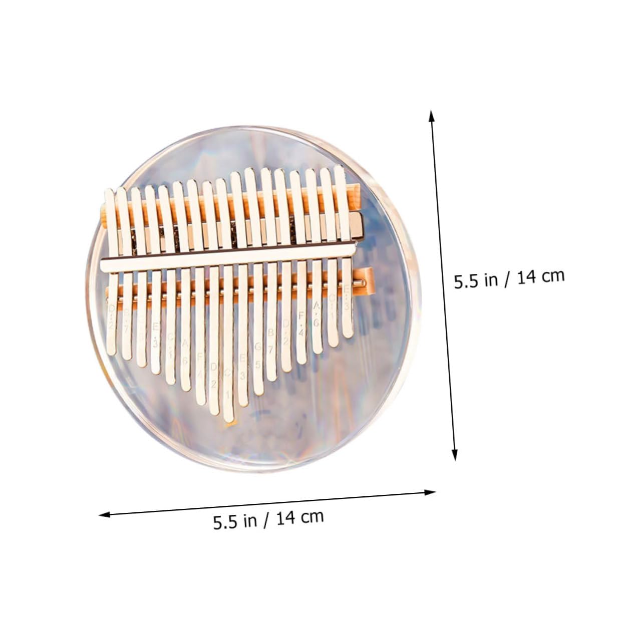 OFFSCH Beginner's Mini Kalimba 17-key Acrylic Thumb Piano Crystal Sound for Music Lovers