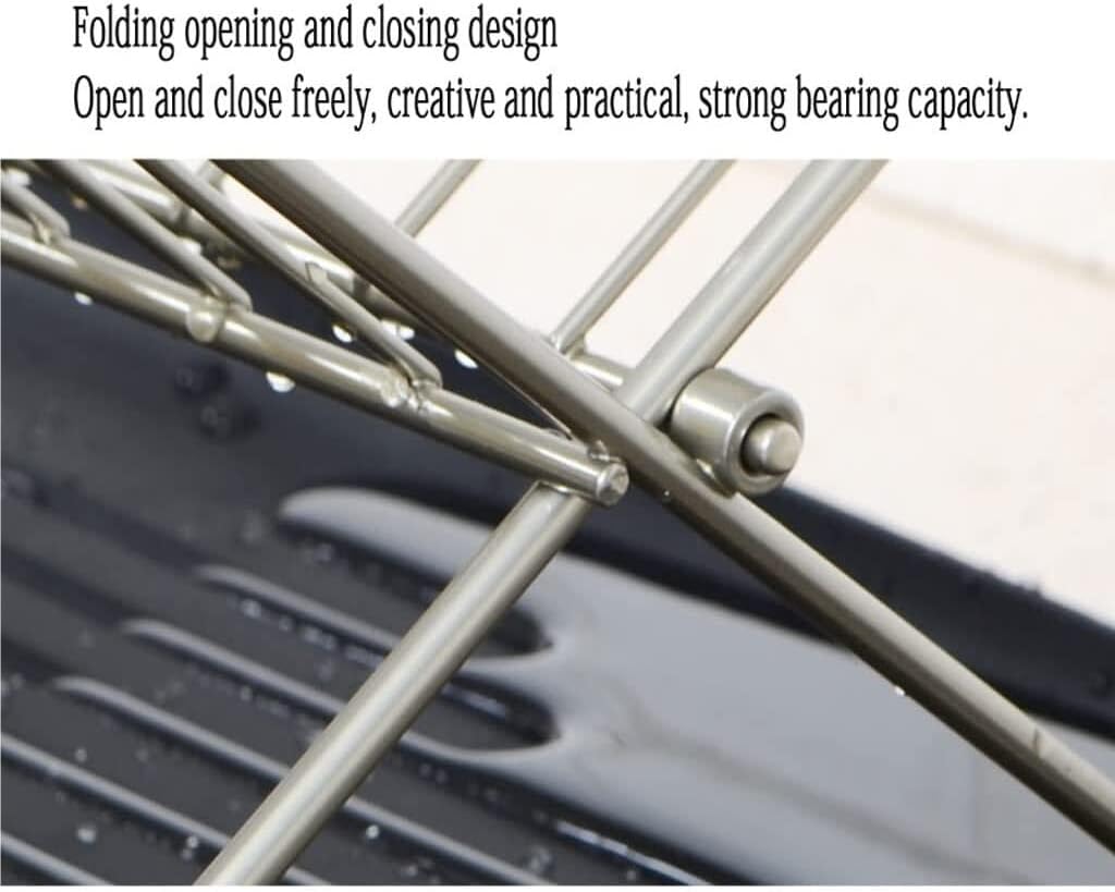 Dish Drying Rack Tableware Holder FoldableKitchen Dish Rack, with Removable Drain Board Dish Drying Rack, for Kitchen Dish Plates Bowls Cups Drying Rack Kitchen