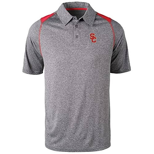 dunbrooke USC Trojans Mystic Colorblock Polo, Red/Grey, X-Large