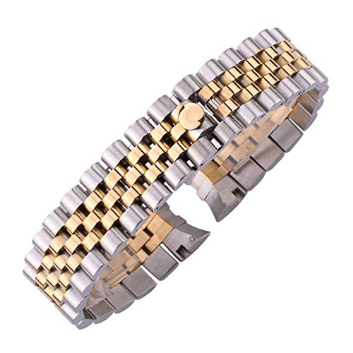 Watch Strap Stainless Steel Watch Band Strap 20mm Men Metal watchbands Curved end Silver Fashion Women Solid Link Accessories
