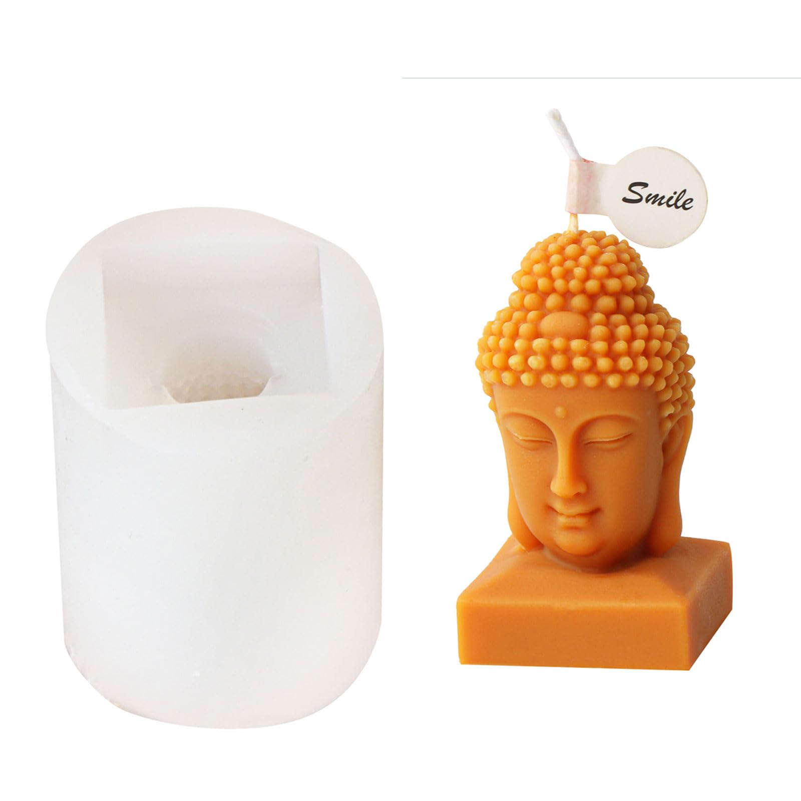 CRFFZ 3D Buddhas Mold for Plaster Ornament Home Decor, Religious Theme Mold Non-stick Easy to Demold Religious Molds for Making Molds for Soap and Making