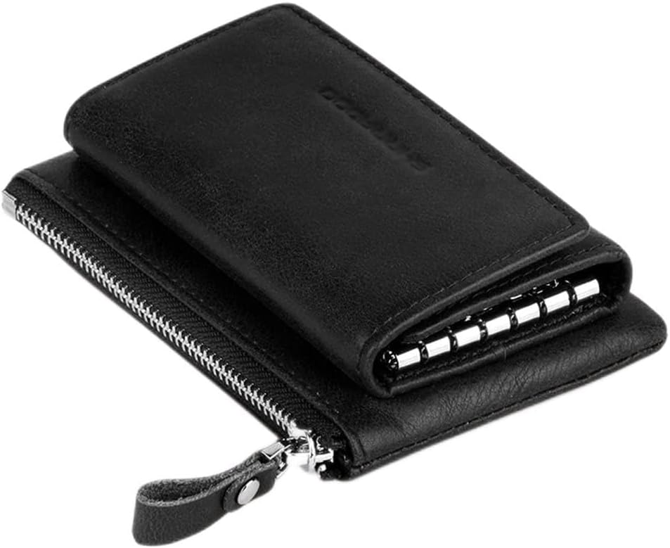 JSEIAJB Coin Key Case Men's and Women's Multifunctional Leather Coin Purse Key Case All-in- Card Holder Two-in-