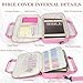 Bible Cover Case for Women,Extra Large Bible Case with Detachable Shoulder Straps,All-in-One Bible Journaling Kit,Carrying Case with Bible Highlighters and Tabs,Mothers Day Christian Gifts for Women